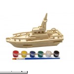 Original Hobby Wood Craft 3D Puzzle Lifeboat with 6 Paint Colors  B077HQTVPJ